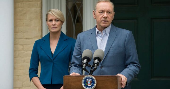 Kevin Spacey and Robin Wright in a scene from House of Cards