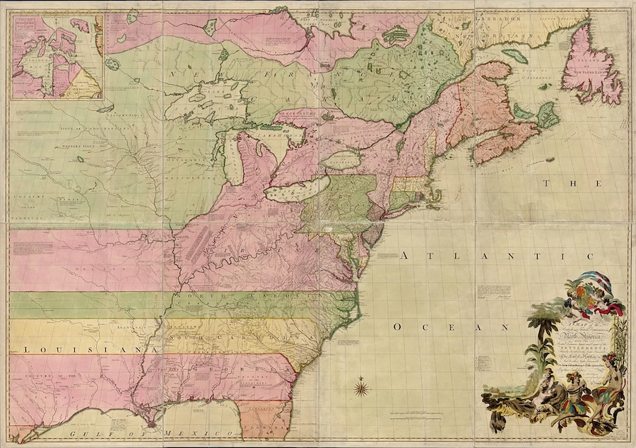 A map of the British and French dominions in North America, John Mitchell, 1755 копія